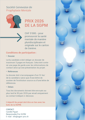 societe genevoise prophylaxie mentale prix 2026 reiso 170