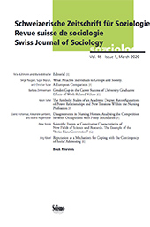 Revue suisse sociologie Mars 2020